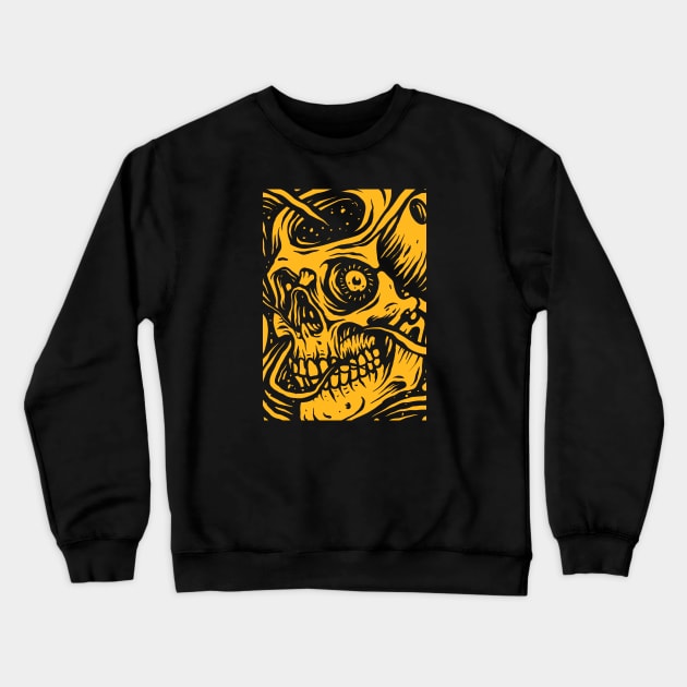 Rough Lines Skull Crewneck Sweatshirt by Stayhoom